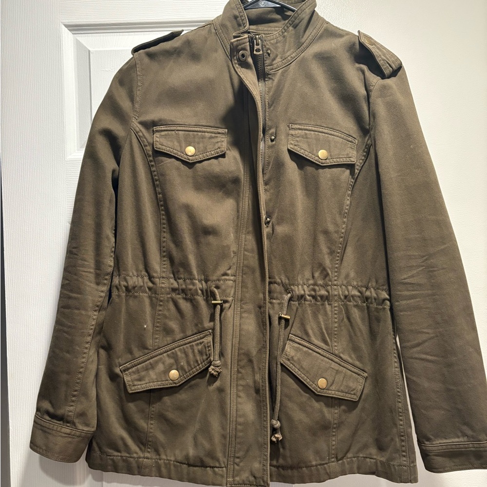 Lucky Brand Hunter Green Drawstring Utility Jacket